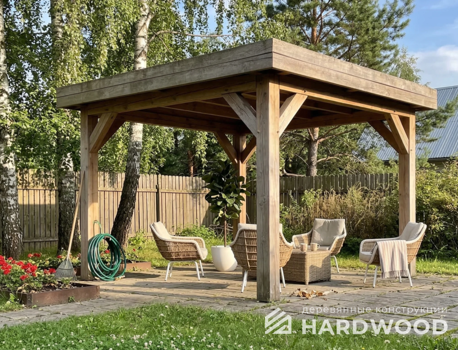 Маленькая беседка навес №84 - фото 2238